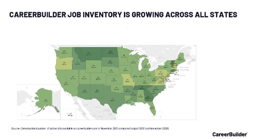 Job openings continue to grow across all states, most major sectors