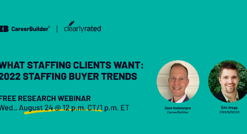 Register today: Free webinar “What staffing clients want: 2022 staffing buyer trends”